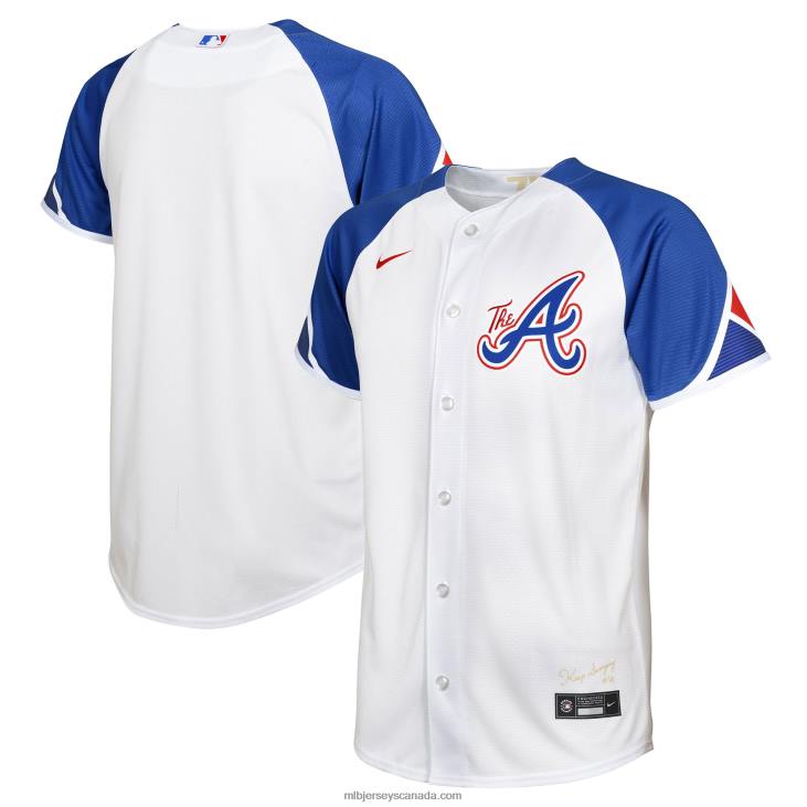 Toddler Atlanta Braves Nike White 2023 City Connect Replica Jersey MLB Jerseys 6P0T566 Toddler Atlanta Braves Nike White 2023 City Connect Replica Jersey MLB Jerseys 6P0T566