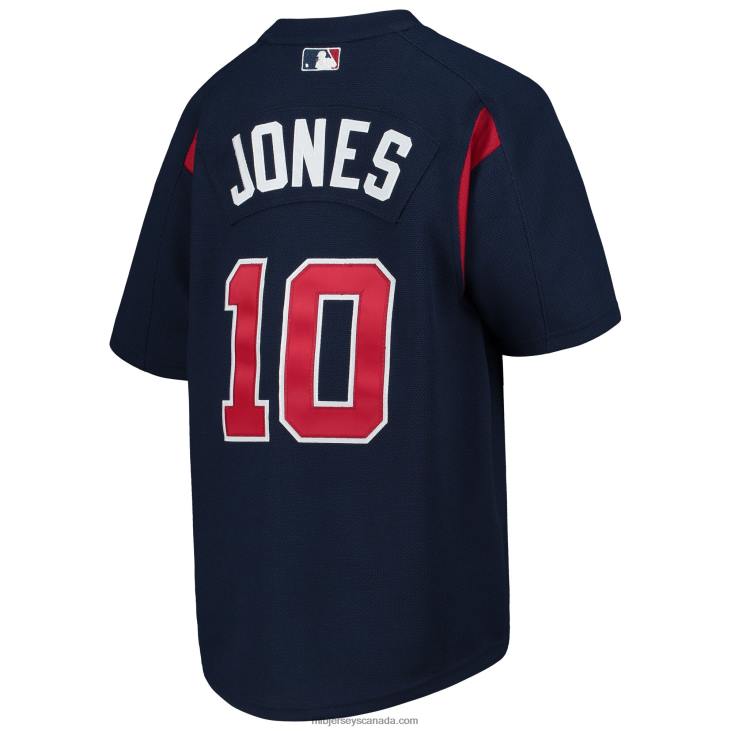 Youth Atlanta Braves Chipper Jones Mitchell & Ness Navy Cooperstown Collection Mesh Batting Practice Jersey MLB Jerseys 6P0T1026