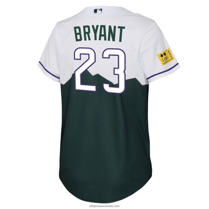 Youth Colorado Rockies Kris Bryant Nike Green 2022 City Connect Replica Player Jersey MLB Jerseys 6P0T1306