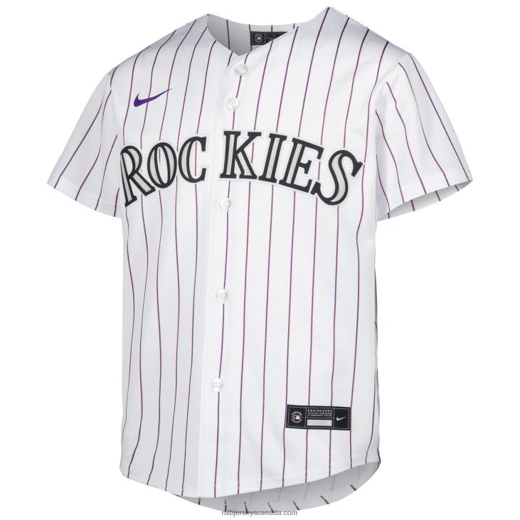 Youth Colorado Rockies Kris Bryant Nike White Home Replica Player Jersey MLB Jerseys 6P0T1023