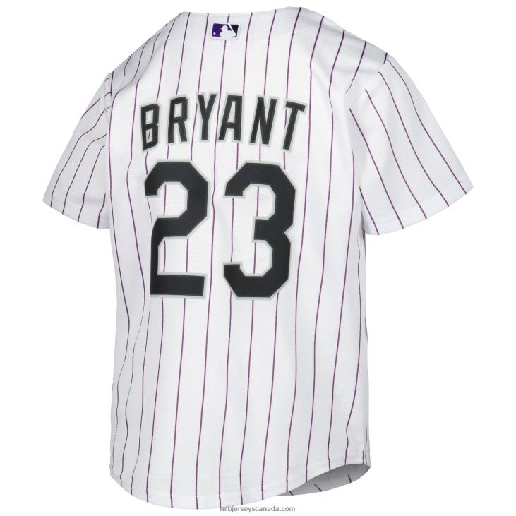 Youth Colorado Rockies Kris Bryant Nike White Home Replica Player Jersey MLB Jerseys 6P0T1023