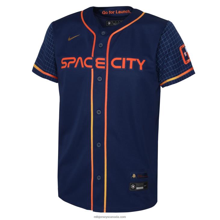 Youth Houston Astros Yordan Alvarez Nike Navy 2022 City Connect Replica Player Jersey MLB Jerseys 6P0T391