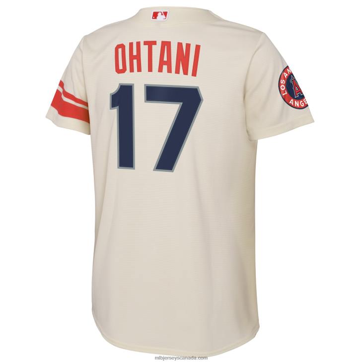 Youth Los Angeles Angels Shohei Ohtani Nike Cream 2022 City Connect Replica Player Jersey MLB Jerseys 6P0T388