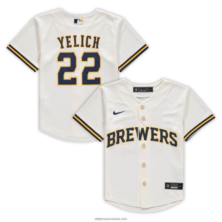 Preschool Milwaukee Brewers Christian Yelich Nike Cream Home Replica Player Jersey MLB Jerseys 6P0T1351 Preschool Milwaukee Brewers Christian Yelich Nike Cream Home Replica Player Jersey MLB Jerseys 6P0T1351