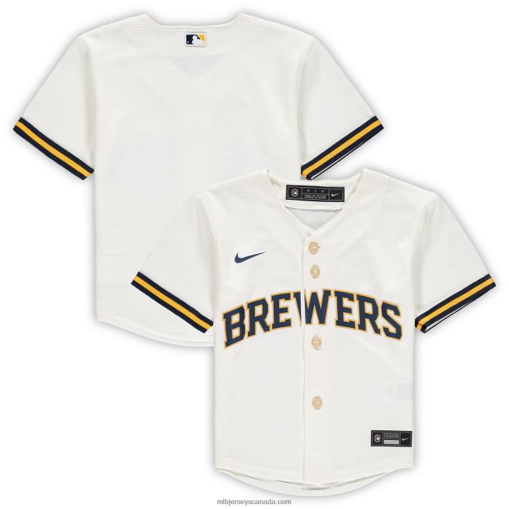 Toddler Milwaukee Brewers Nike Cream Replica Team Jersey MLB Jerseys 6P0T1582