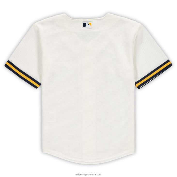 Toddler Milwaukee Brewers Nike Cream Replica Team Jersey MLB Jerseys 6P0T1582