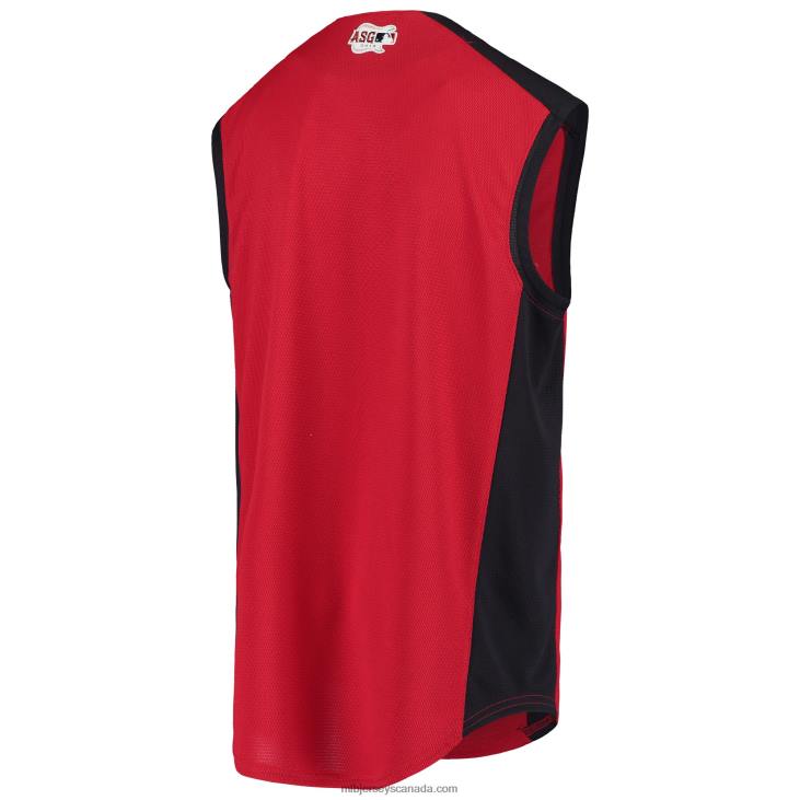 Youth American League Majestic Red/Navy 2019 All-Star Game Workout Team Jersey MLB Jerseys 6P0T1536