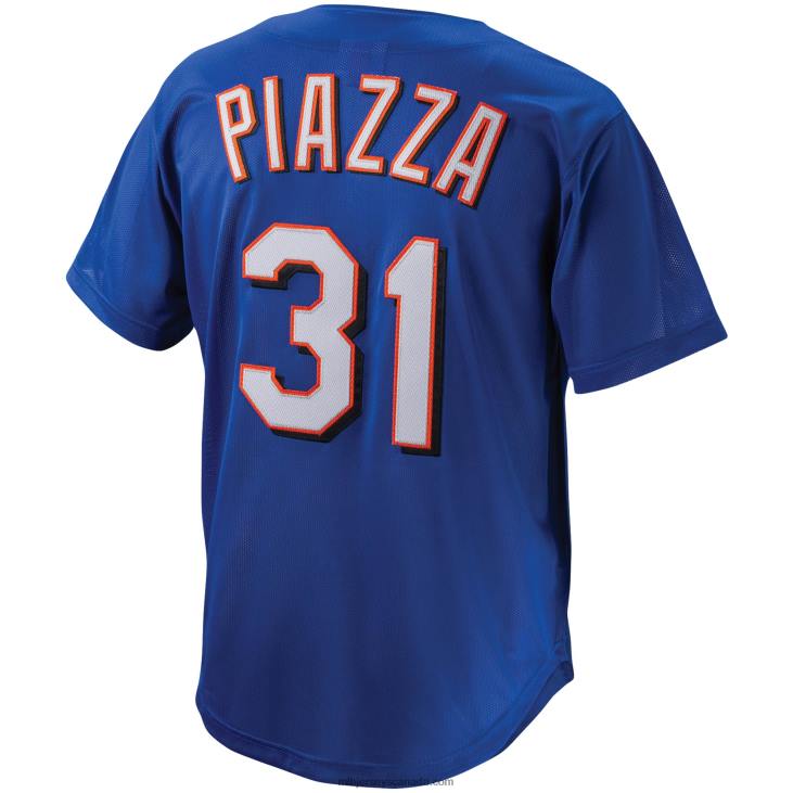 Youth New York Mets Mike Piazza Mitchell & Ness Royal Cooperstown Collection Batting Practice Jersey MLB Jerseys 6P0T1084