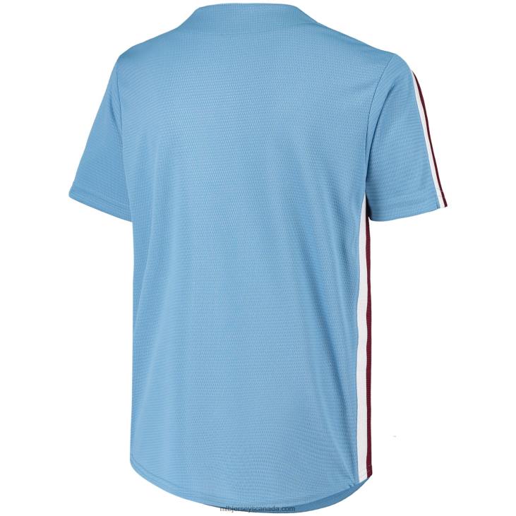 Youth Philadelphia Phillies Nike Light Blue Road Cooperstown Collection Team Jersey MLB Jerseys 6P0T1573