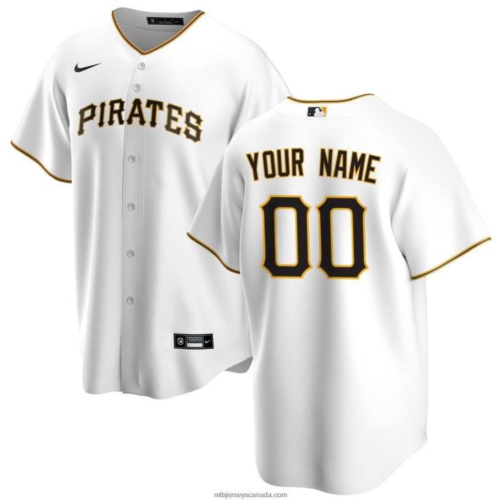 Youth Pittsburgh Pirates Nike White Replica Custom Jersey MLB Jerseys 6P0T1186