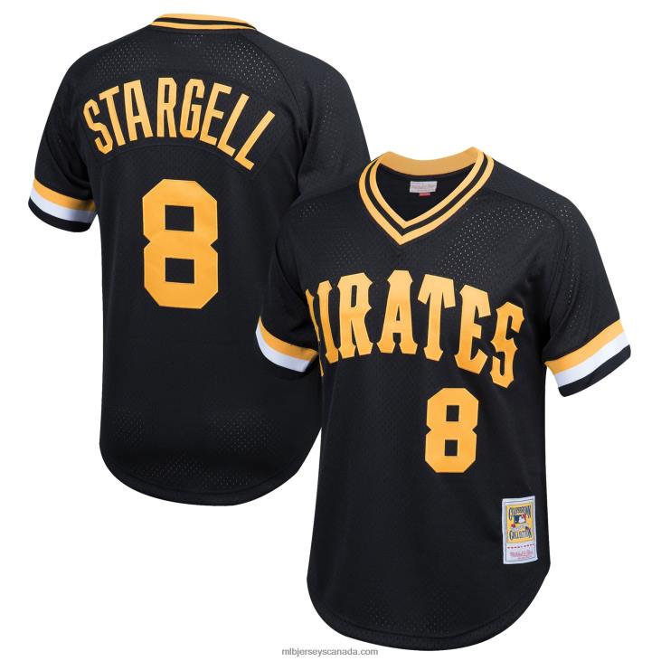 Youth Pittsburgh Pirates Willie Stargell Mitchell & Ness Black Cooperstown Collection Mesh Batting Practice Jersey MLB Jerseys 6P0T1001 Youth Pittsburgh Pirates Willie Stargell Mitchell & Ness Black Cooperstown Collection Mesh Batting Practice Jersey MLB Jerseys 6P0T1001