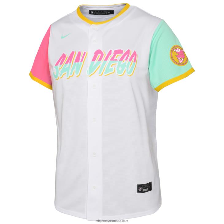 Preschool San Diego Padres Nike White 2022 City Connect Replica Team Jersey MLB Jerseys 6P0T1576