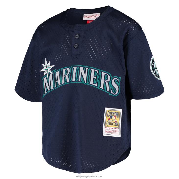 Youth Seattle Mariners Ken Griffey Jr. Mitchell & Ness Navy Cooperstown Collection Mesh Batting Practice Jersey MLB Jerseys 6P0T768