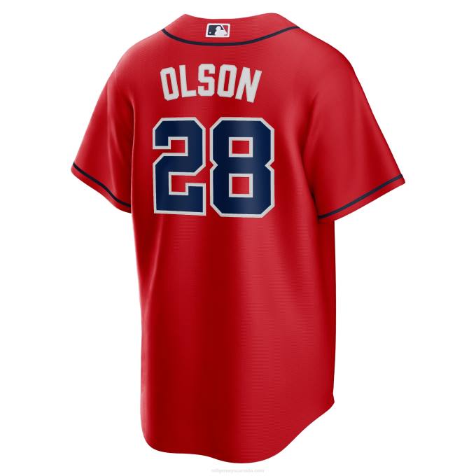 MLB Jerseys Men Atlanta Braves Matt Olson Nike Red Alternate Replica Player Jersey 6P0T55