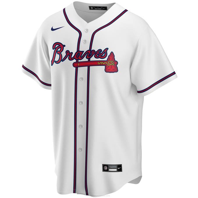 MLB Jerseys Men Atlanta Braves Nike White Home Replica Custom Jersey 6P0T33