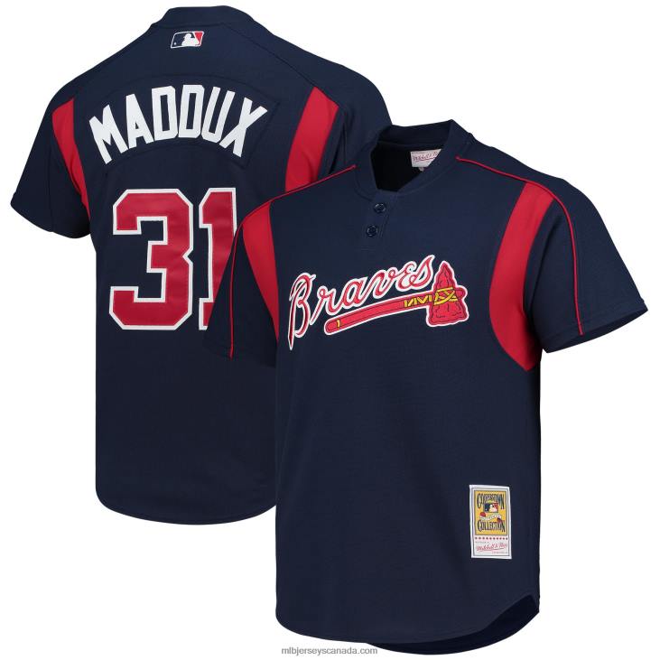 Men Atlanta Braves Greg Maddux Mitchell & Ness Navy Cooperstown Collection Batting Practice Jersey MLB Jerseys 6P0T965 Men Atlanta Braves Greg Maddux Mitchell & Ness Navy Cooperstown Collection Batting Practice Jersey MLB Jerseys 6P0T965