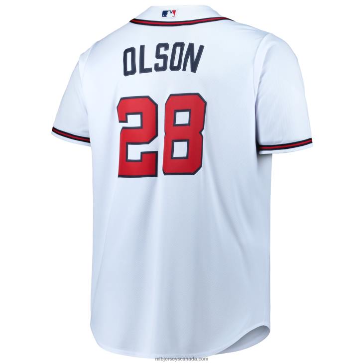 Men Atlanta Braves Matt Olson White Big & Tall Replica Player Jersey MLB Jerseys 6P0T585