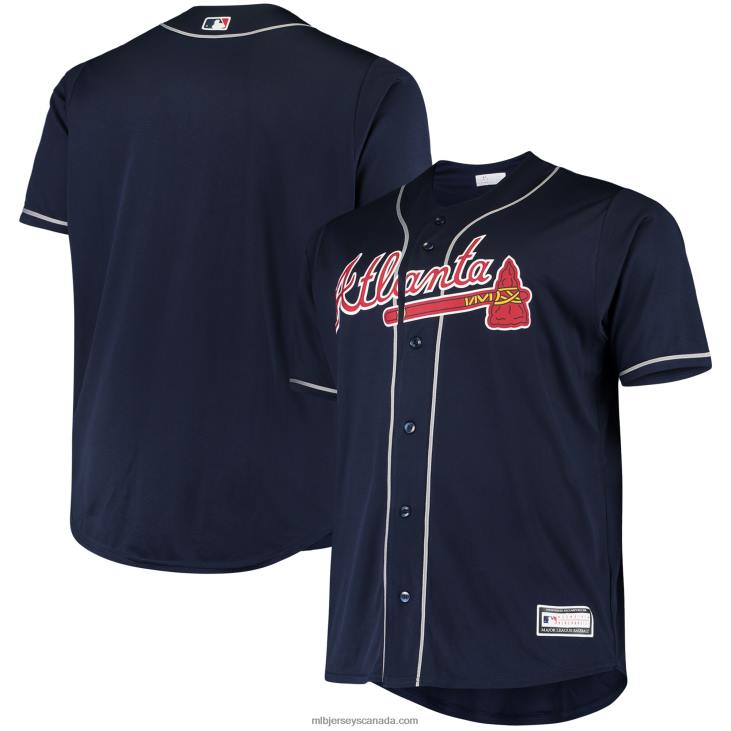 Men Atlanta Braves Navy Big & Tall Replica Alternate Team Jersey MLB Jerseys 6P0T532 Men Atlanta Braves Navy Big & Tall Replica Alternate Team Jersey MLB Jerseys 6P0T532