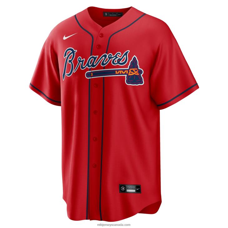 Men Atlanta Braves Nike Red Alternate Replica Team Jersey MLB Jerseys 6P0T116