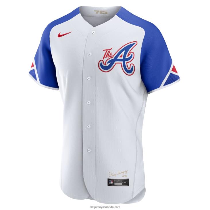 Men Atlanta Braves Nike White 2023 City Connect Authentic Jersey MLB Jerseys 6P0T557