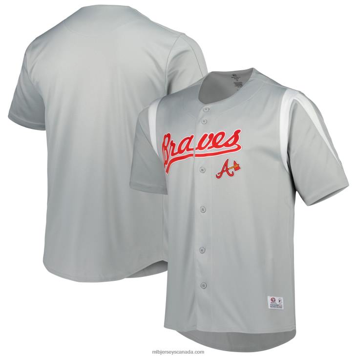Men Atlanta Braves Stitches Gray Chase Jersey MLB Jerseys 6P0T835