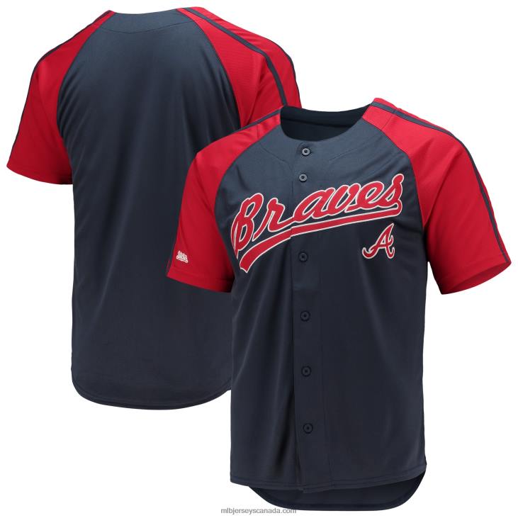 Men Atlanta Braves Stitches Navy Button-Down Raglan Replica Jersey MLB Jerseys 6P0T800 Men Atlanta Braves Stitches Navy Button-Down Raglan Replica Jersey MLB Jerseys 6P0T800