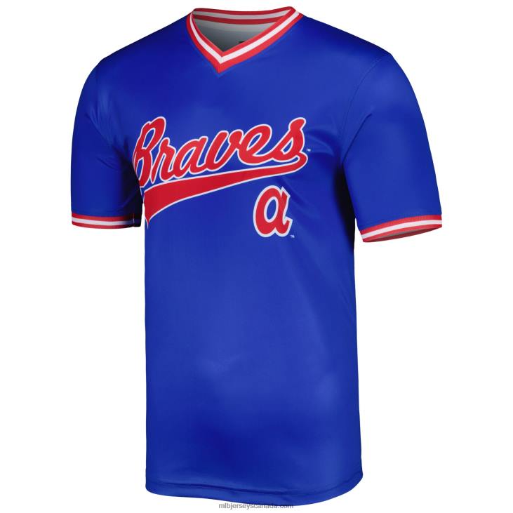 Men Atlanta Braves Stitches Royal Cooperstown Collection Team Jersey MLB Jerseys 6P0T663