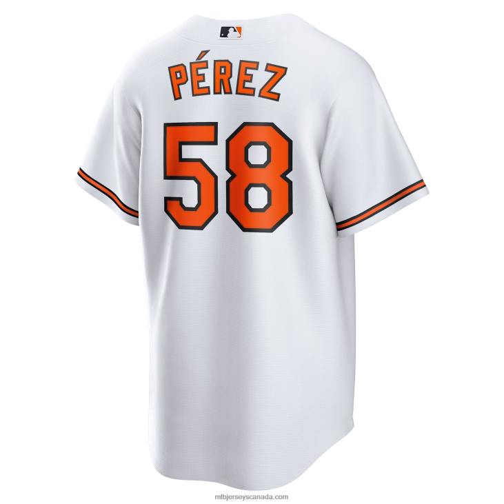 Men Baltimore Orioles Cionel Perez Nike White Home Replica Player Jersey MLB Jerseys 6P0T1623
