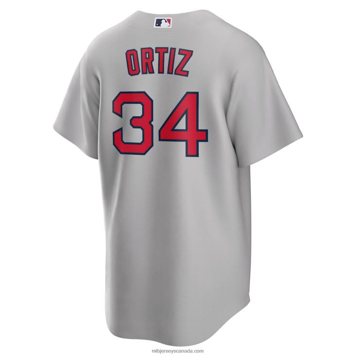 Men Boston Red Sox David Ortiz Nike Gray Road Replica Player Jersey MLB Jerseys 6P0T214