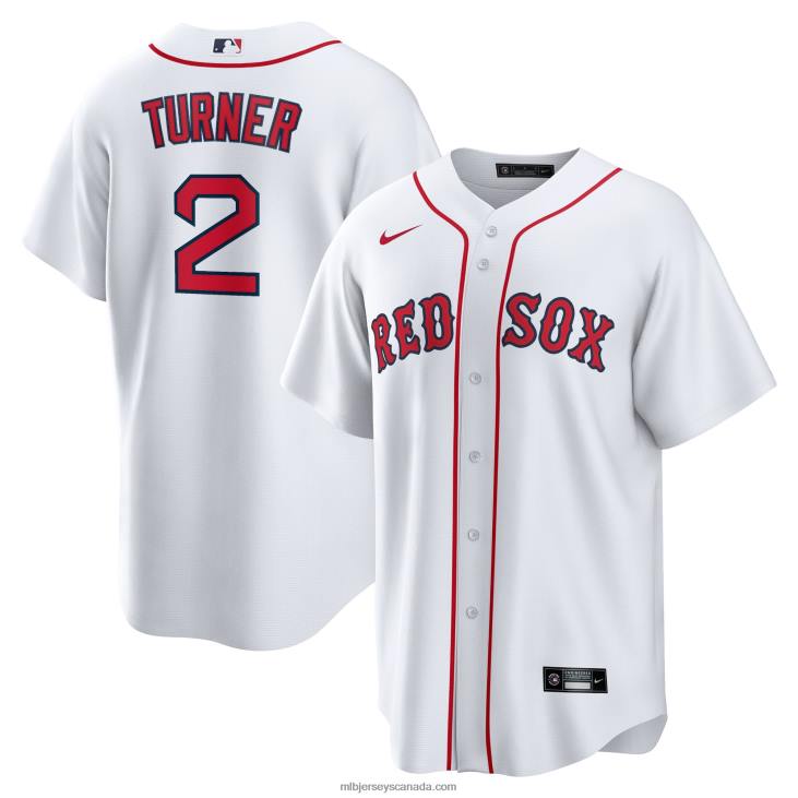 Men Boston Red Sox Justin Turner Nike White/Red Home Replica Player Jersey MLB Jerseys 6P0T759