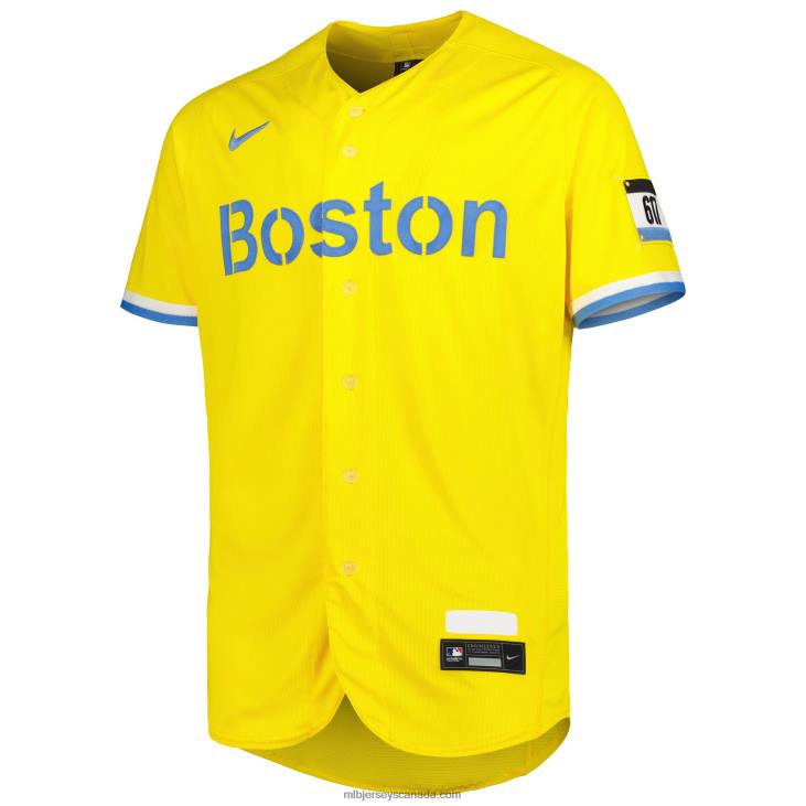 Men Boston Red Sox Rafael Devers Nike Gold City Connect Authentic Player Jersey MLB Jerseys 6P0T967