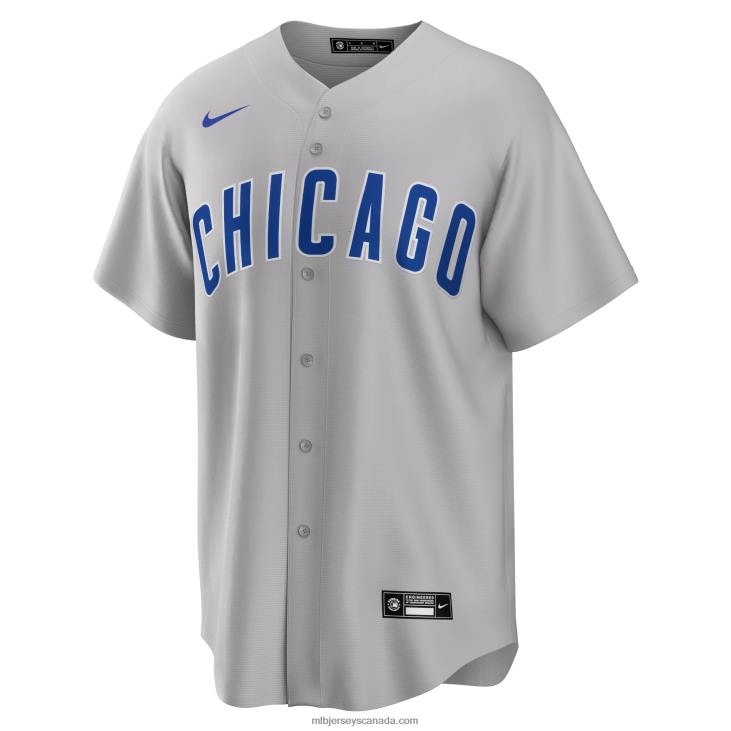 Men Chicago Cubs Nike Gray Road Replica Team Jersey MLB Jerseys 6P0T226