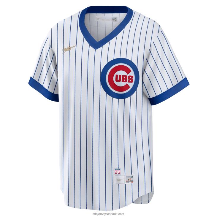 Men Chicago Cubs Ryne Sandberg Nike White Home Cooperstown Collection Player Jersey MLB Jerseys 6P0T362