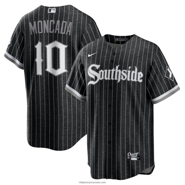 Men Chicago White Sox Yoan Moncada Nike Black City Connect Replica Player Jersey MLB Jerseys 6P0T724