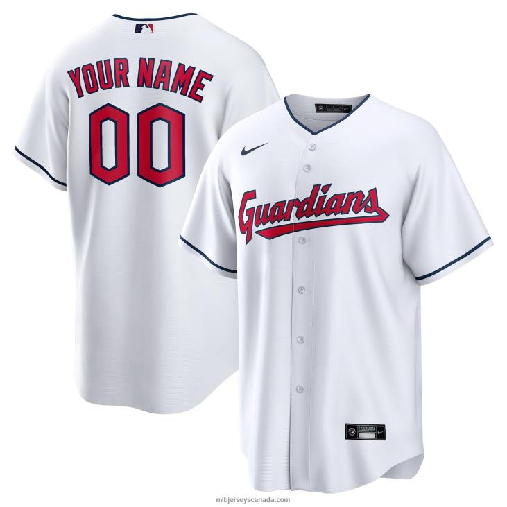 Men Cleveland Guardians Nike White Replica Custom Jersey MLB Jerseys 6P0T254