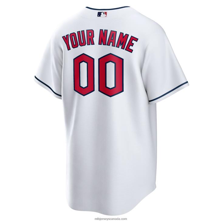 Men Cleveland Guardians Nike White Replica Custom Jersey MLB Jerseys 6P0T254