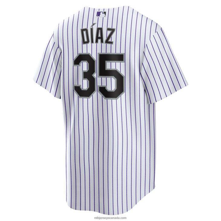 Men Colorado Rockies Elias Diaz Nike White Home Replica Player Jersey MLB Jerseys 6P0T1616