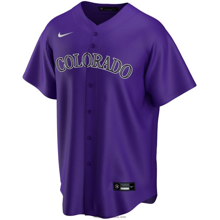 Men Colorado Rockies Nike Purple Alternate Replica Custom Jersey MLB Jerseys 6P0T878