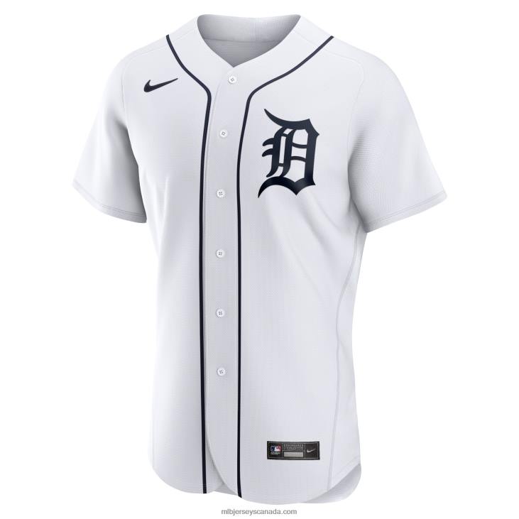 Men Detroit Tigers Nike White Home Logo Authentic Team Jersey MLB Jerseys 6P0T1242