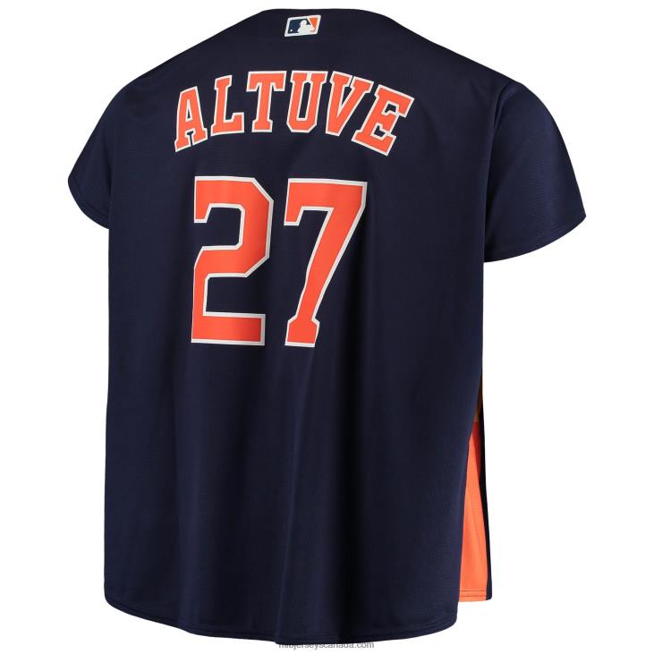 Men Houston Astros Jose Altuve Majestic Navy Big & Tall Replica Player Jersey MLB Jerseys 6P0T577