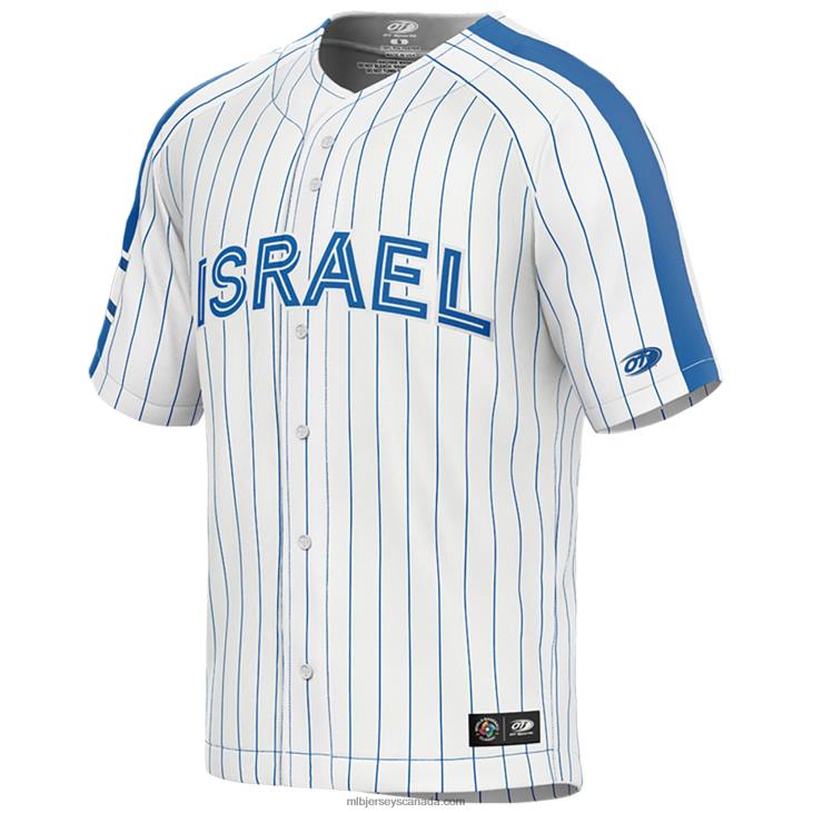 Men Israel Baseball White 2023 World Baseball Classic Replica Jersey MLB Jerseys 6P0T977