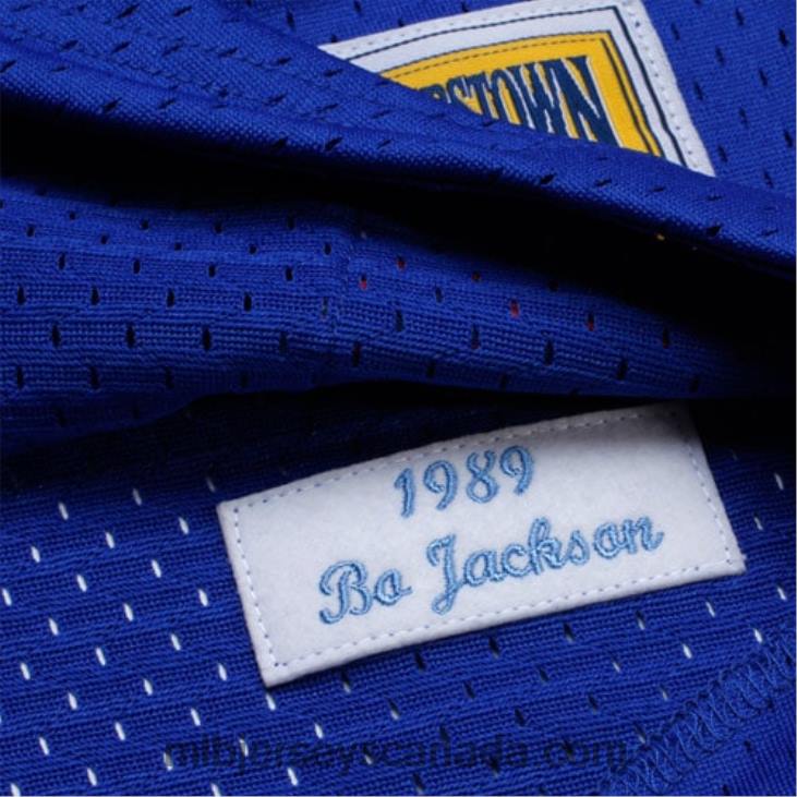 Men Kansas City Royals Bo Jackson Mitchell & Ness Royal 1989 Authentic Cooperstown Collection Batting Mesh Practice Jersey MLB Jerseys 6P0T398