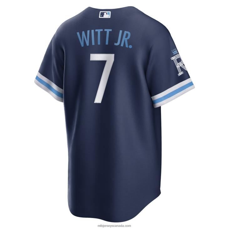 Men Kansas City Royals Bobby Witt Jr. Nike Navy 2022 City Connect Replica Player Jersey MLB Jerseys 6P0T381