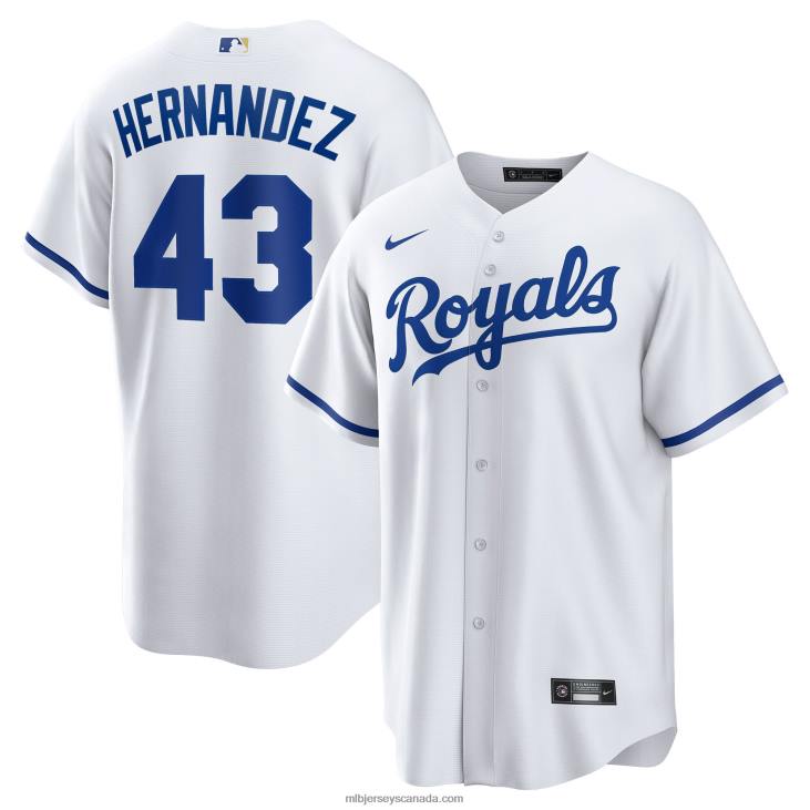Men Kansas City Royals Carlos Hernandez Nike White Home Replica Player Jersey MLB Jerseys 6P0T1601