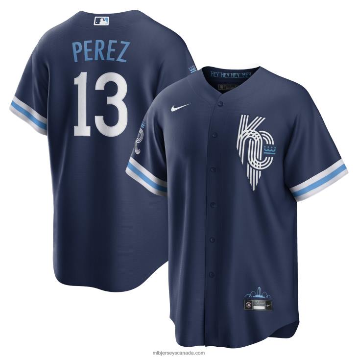 Men Kansas City Royals Salvador Perez Nike Navy 2022 City Connect Replica Player Jersey MLB Jerseys 6P0T523 Men Kansas City Royals Salvador Perez Nike Navy 2022 City Connect Replica Player Jersey MLB Jerseys 6P0T523