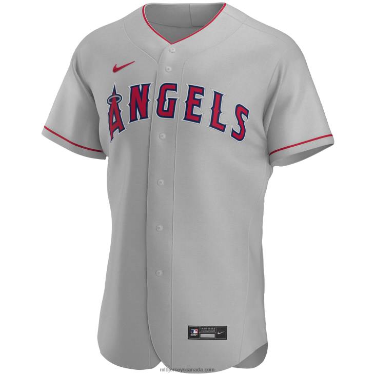 Men Los Angeles Angels Nike Gray Road Authentic Team Jersey MLB Jerseys 6P0T1556