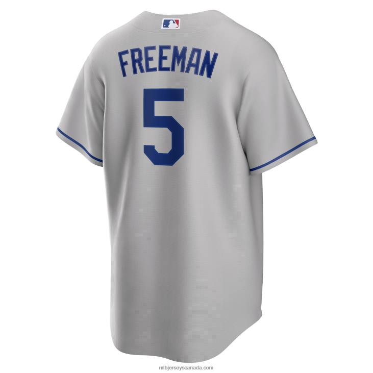 Men Los Angeles Dodgers Freddie Freeman Nike Gray Road Replica Player Jersey MLB Jerseys 6P0T99
