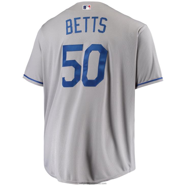 Men Los Angeles Dodgers Mookie Betts Gray Big & Tall Replica Player Jersey MLB Jerseys 6P0T816
