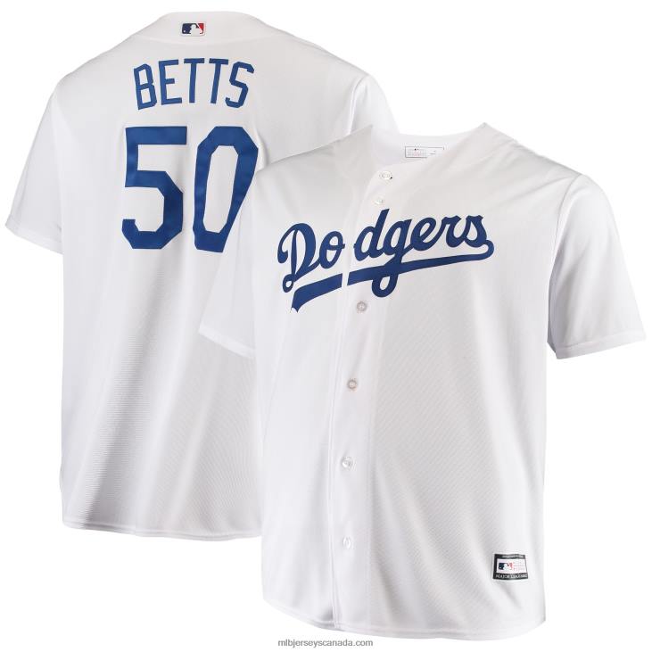 Men Los Angeles Dodgers Mookie Betts White Big & Tall Replica Player Jersey MLB Jerseys 6P0T815 Men Los Angeles Dodgers Mookie Betts White Big & Tall Replica Player Jersey MLB Jerseys 6P0T815