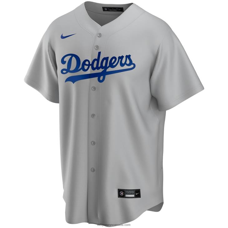 Men Los Angeles Dodgers Nike Gray Alternate Replica Custom Jersey MLB Jerseys 6P0T479